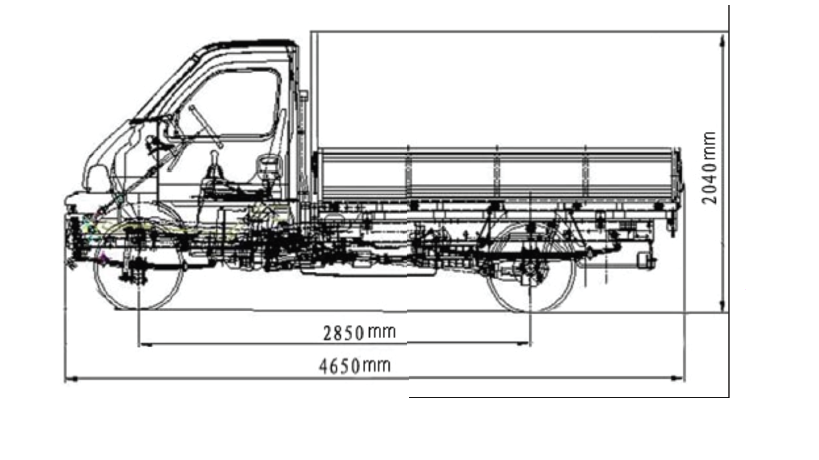 Размеры транспортного средства Tagaz Hardy LC-10